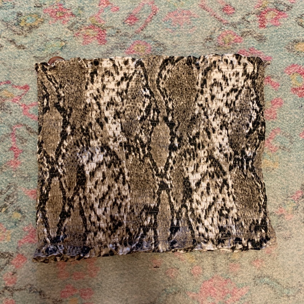 animal print tube top